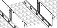 Baffles Attach to Bar Joist – Upper Chord