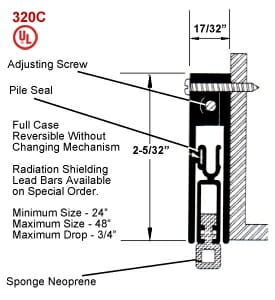 Automatic Door Seal Standard 320C by Acoustical Surfaces